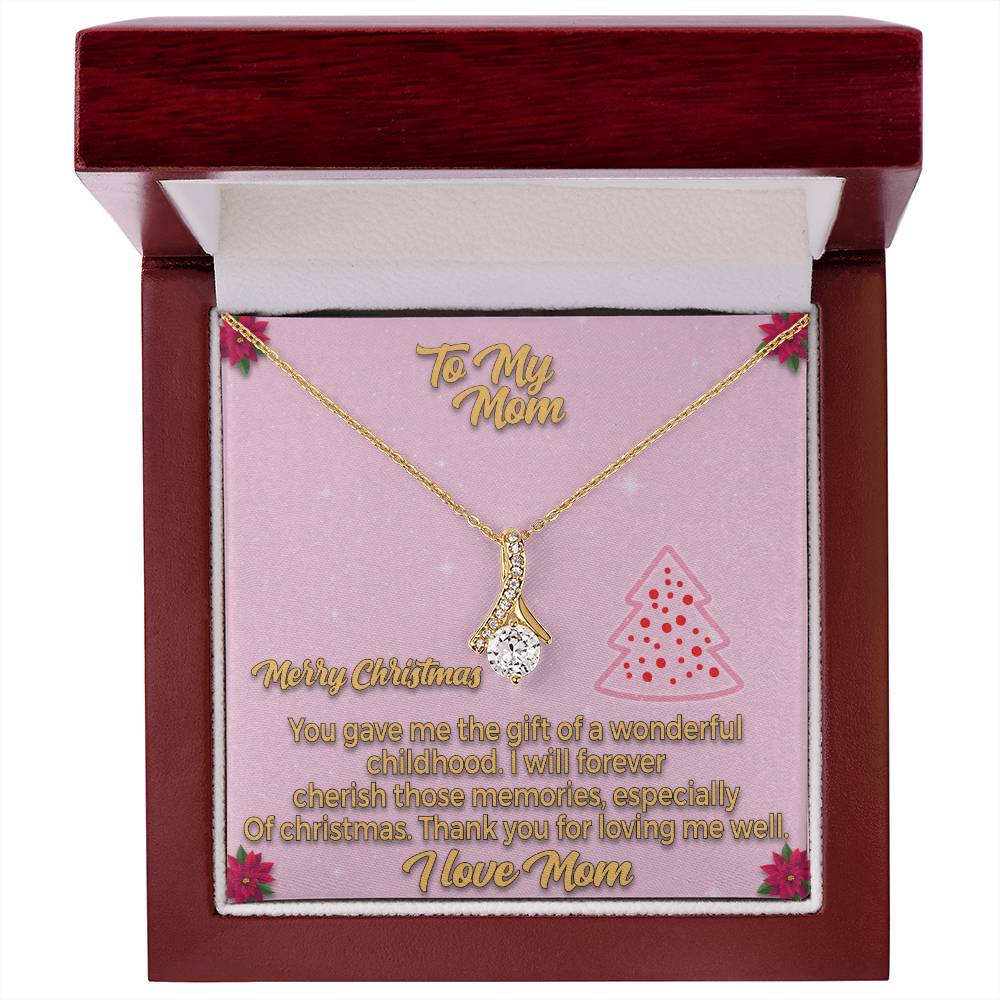 To My Mom Merry Christmas You_  Alluring Beauty Necklace Gift Jewelry