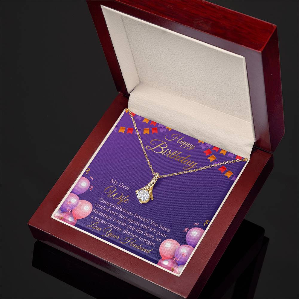 Happy Birthday My Dear Wife Congratulations_  Alluring Beauty Necklace Gift Jewelry