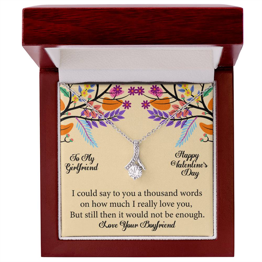 To My Girlfriend Happy Valentine_s Day_  Alluring Beauty Necklace Gift Jewelry