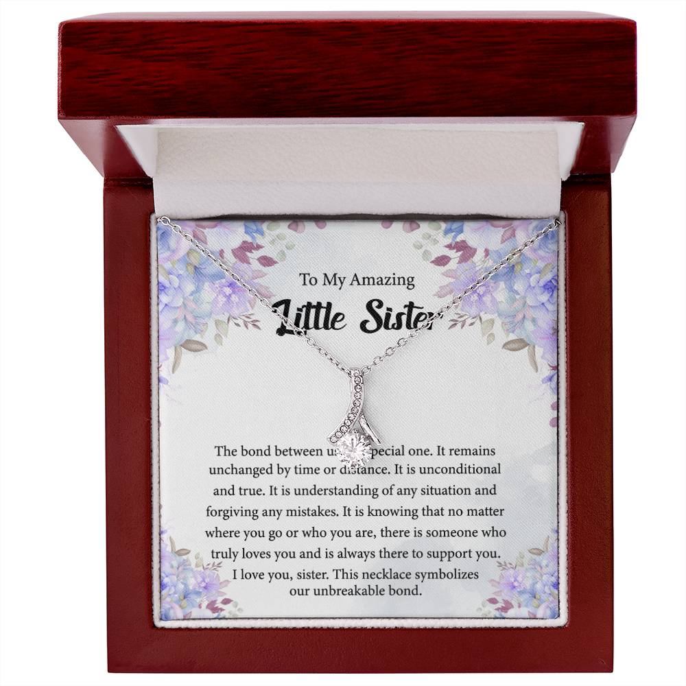 To My Amazing Little Sister The_  Alluring Beauty Necklace Gift Jewelry
