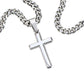To My Daddy You taught me_ Personalized Gift Cuban Link Chain Cross w Heartfelt Message