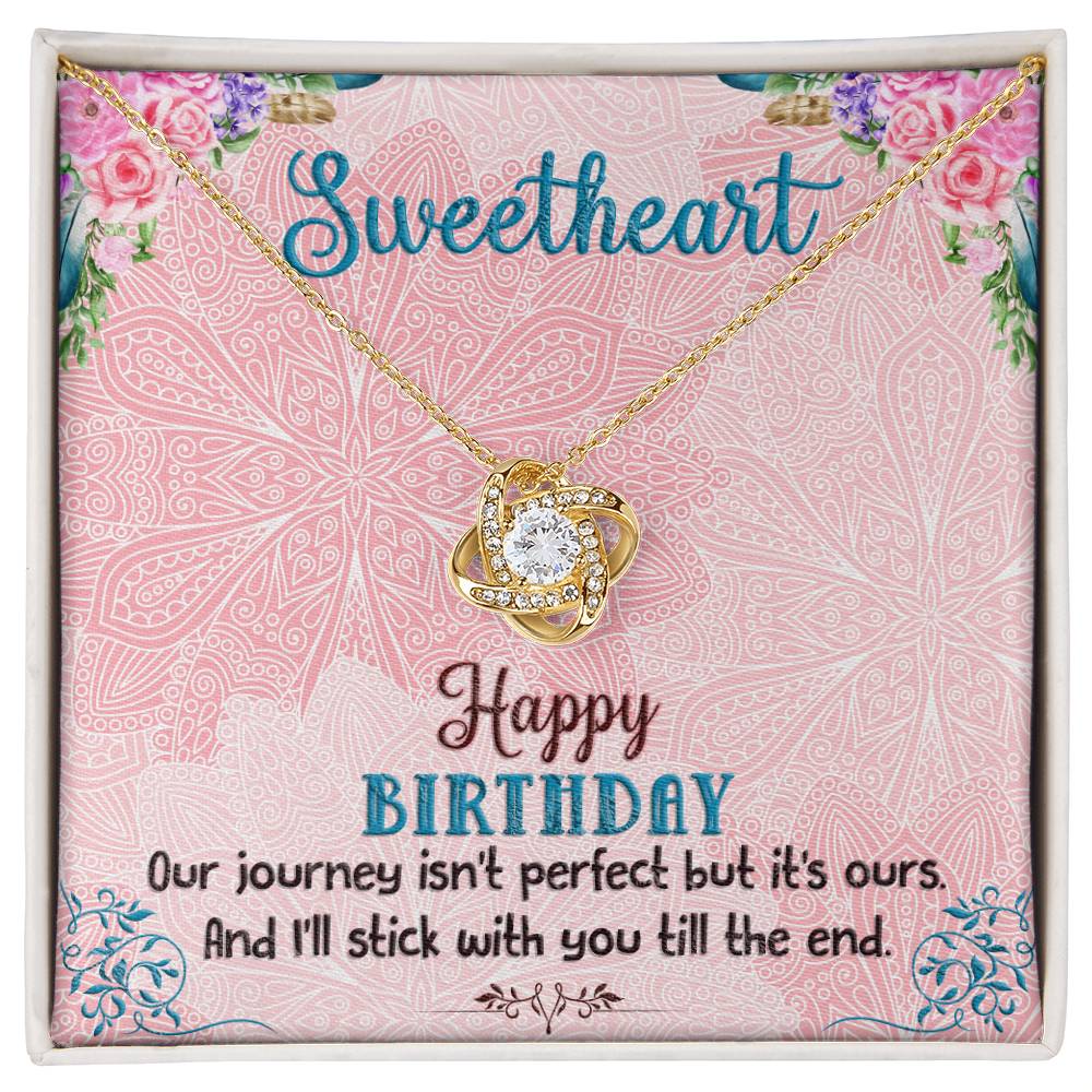 Happy Birthday sweetheart soulmate special o Love Knot Necklacene best friend