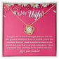 To My Wife You give me_ Love Knot Necklace