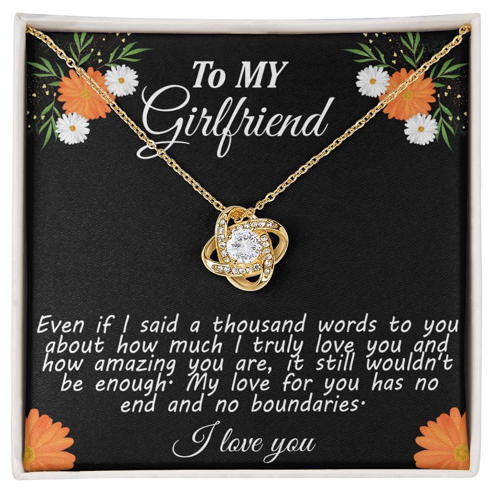 To MY Girlfriend Even if I_ Love Knot Necklace