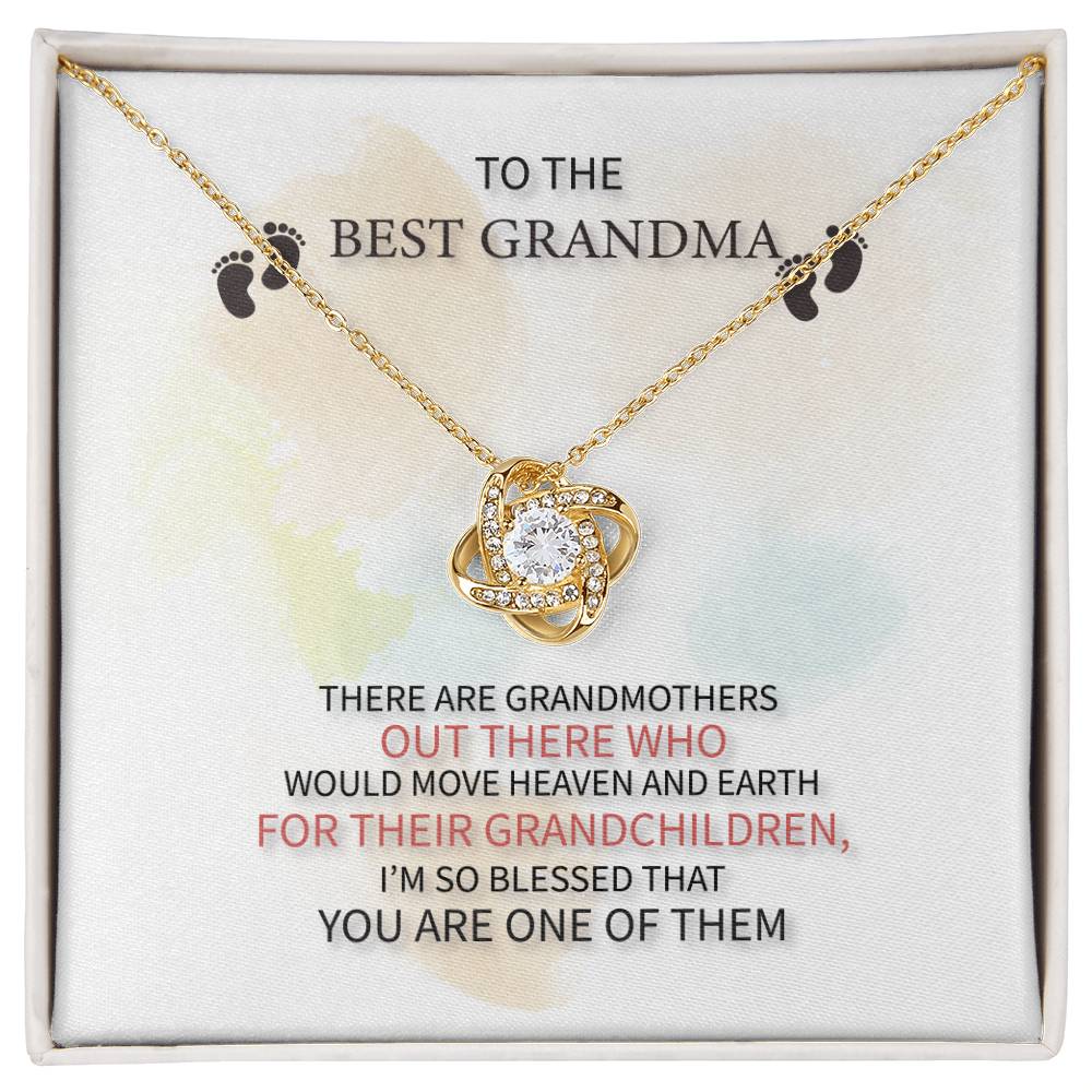 TO THE BEST GRANDMA THERE ARE_ Love Knot Necklace