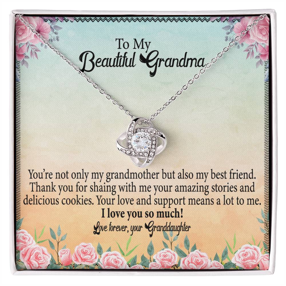 To My Beautiful Grandma You_re not_ Love Knot Necklace