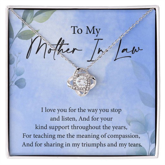 To My Mother In Law I_   Love Knot Necklace