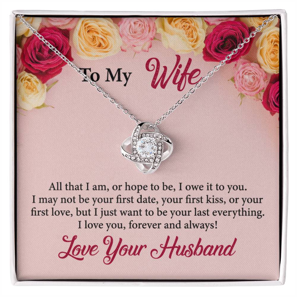 To My Wife All that I_ Love Knot Necklace