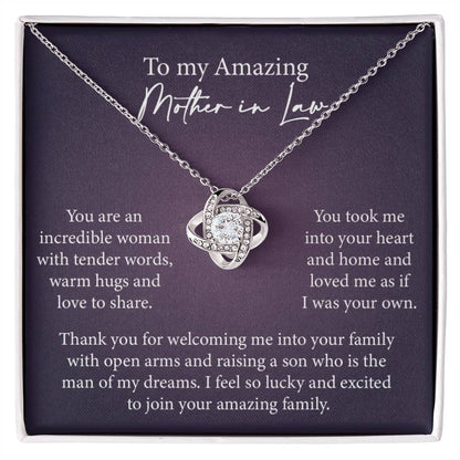 To my Amazing Mother in lawe_   Love Knot Necklace