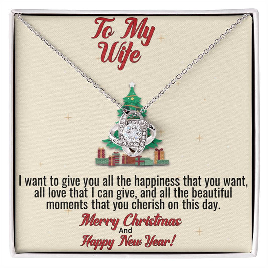 To My Wife I want to give Love Knot Necklace
