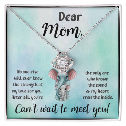 Dear Mom, No one else_ Love Knot Necklace
