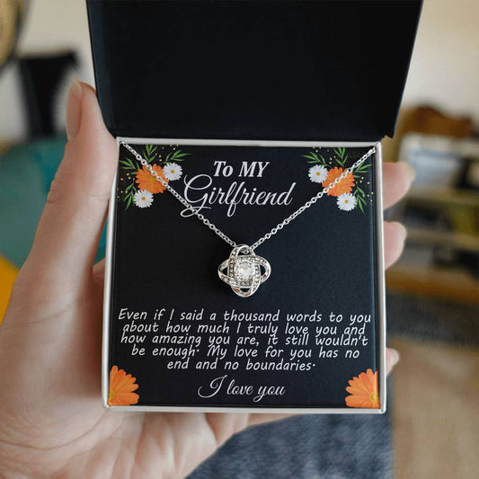 To MY Girlfriend Even if I_ Love Knot Necklace