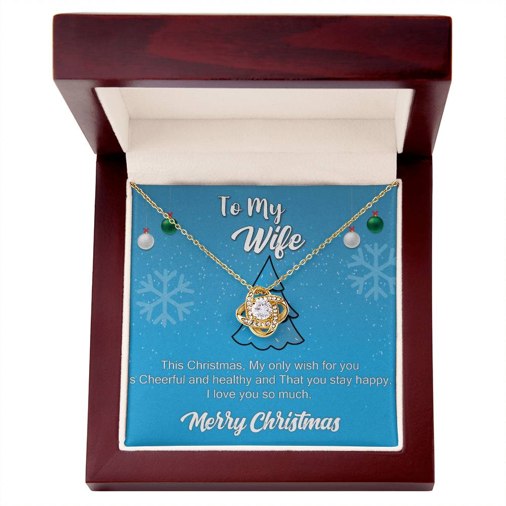 To My Wife This Christmas,_ Love Knot Necklace