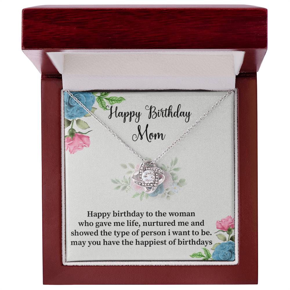 Happy Birthday Mom Happy birthday to_   Love Knot Necklace