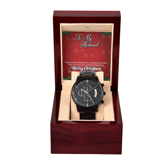 To My Husband merry Christmas I have Personalized Gift Men Watch w Heartfelt Message
