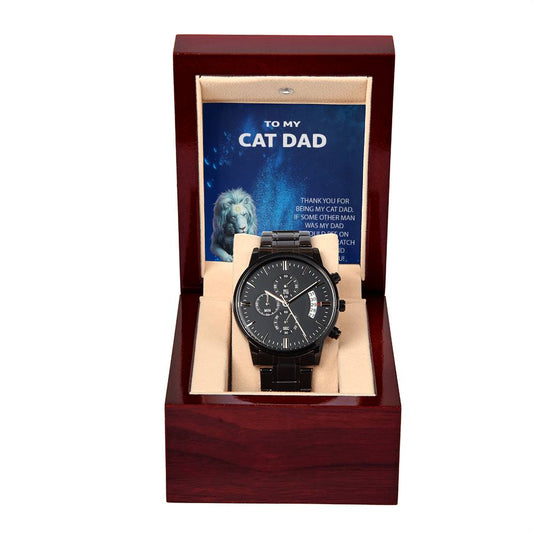 TO MY CAT DAD THANK YOU_ Personalized Watch Gift w Heartfelt Message