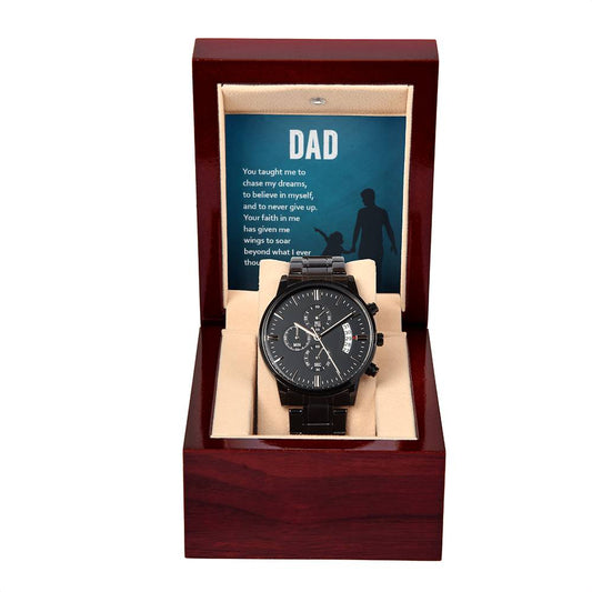To My Dad You taught me Personalized Watch Gift w Heartfelt Message