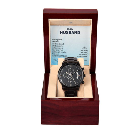 TO MY HUSBAND Never forget that_ Personalized Watch Gift w Heartfelt Message