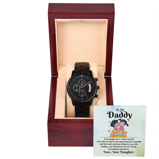To My Daddy You taught me_ Personalized Watch Gift w Heartfelt Message