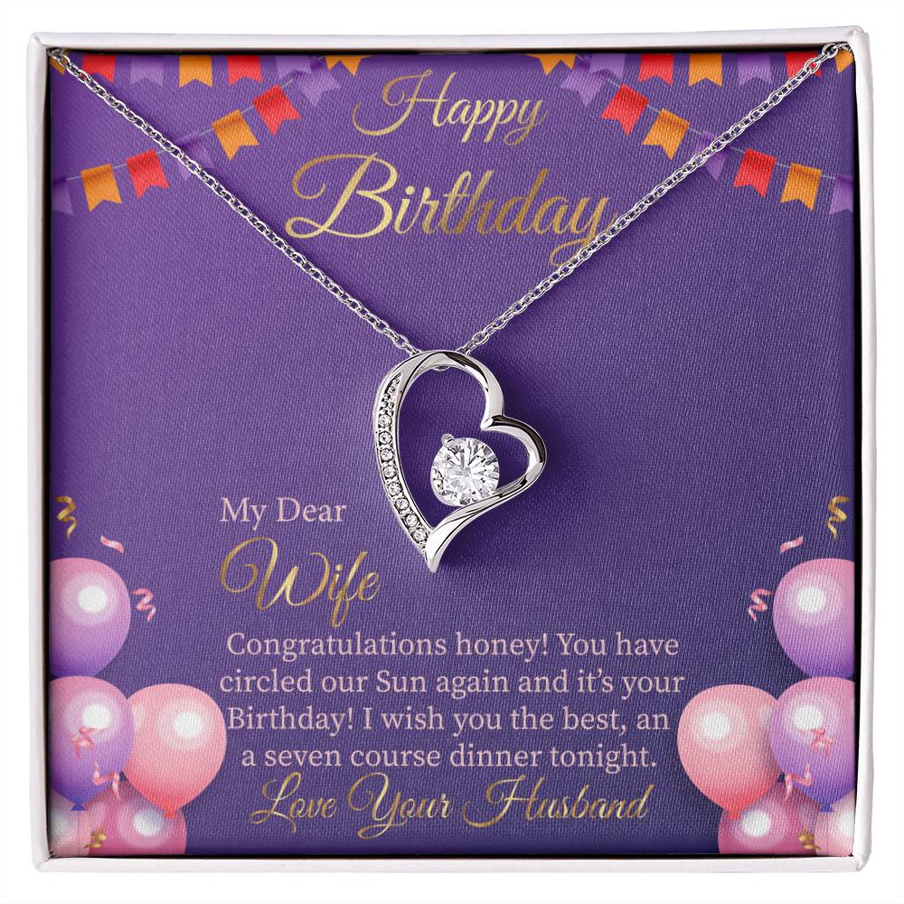 Happy Birthday My Dear Wife Congratulations_ Gift Necklace Jewelry