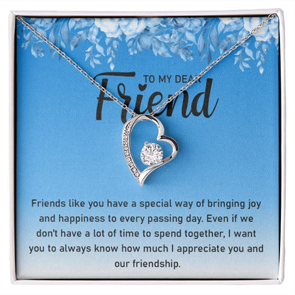 TO MY DEAR Friend Friends like_ Gift Necklace Jewelry with a heartfelt durable Message Card