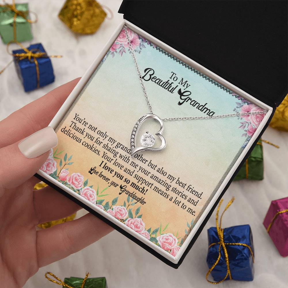To My Beautiful Grandma You_re not_ Gift Necklace Jewelry with a heartfelt durable Message Card