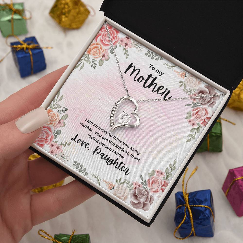 To my Mother I_ Gift Necklace Jewelry with a heartfelt durable Message Card