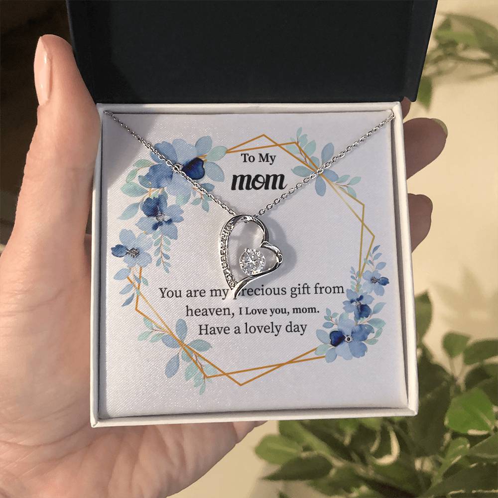 To My mom You are my_ Gift Necklace Jewelry with a heartfelt durable Message Card