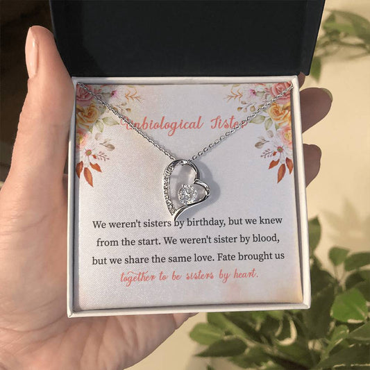 To my Sister We weren_t sisters by_ Gift Necklace Jewelry with a heartfelt durable Message Card
