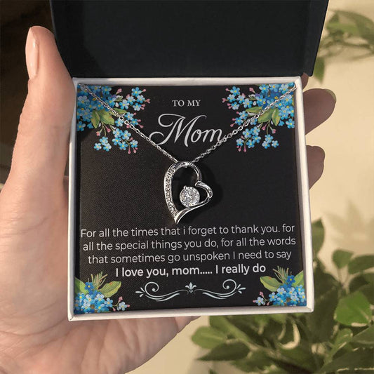 TO MY Mom For all the_ Gift Necklace Jewelry with a heartfelt durable Message Card