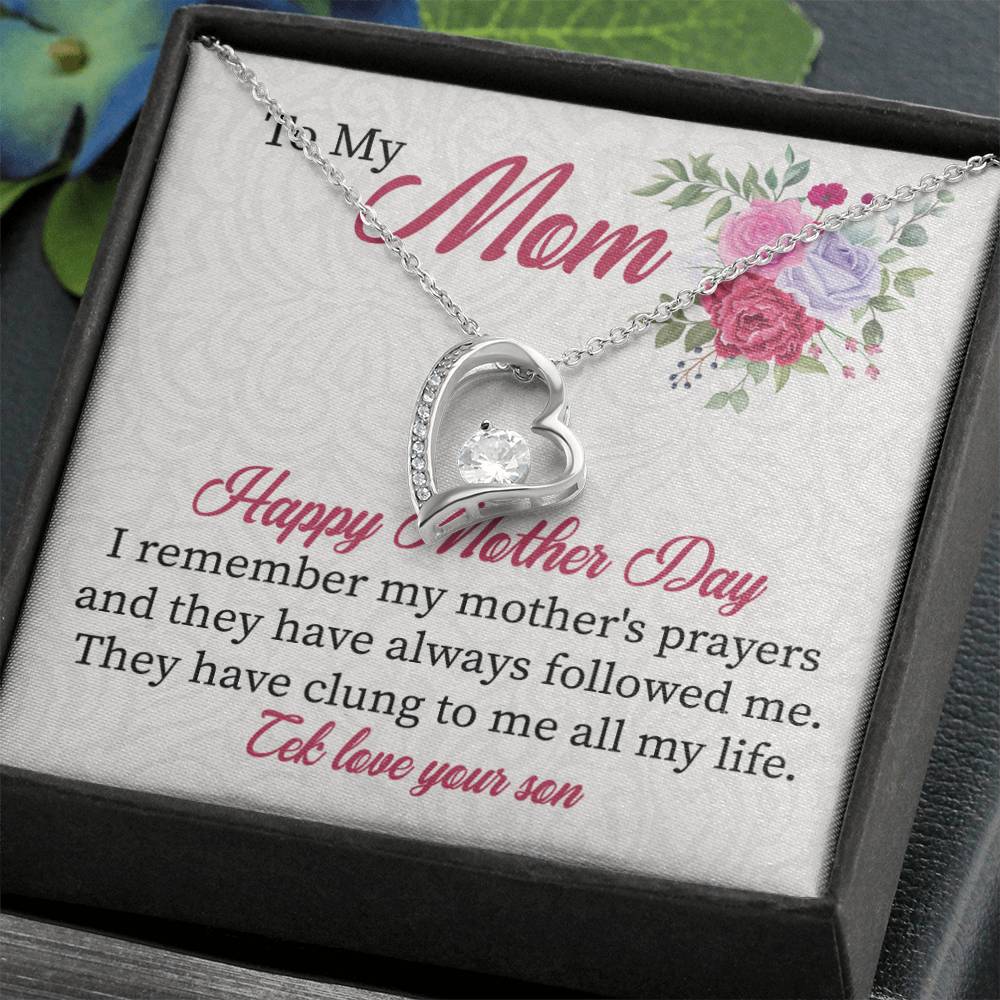 To My Mom Happy Mother Day_ Gift Necklace Jewelry with a heartfelt durable Message Card