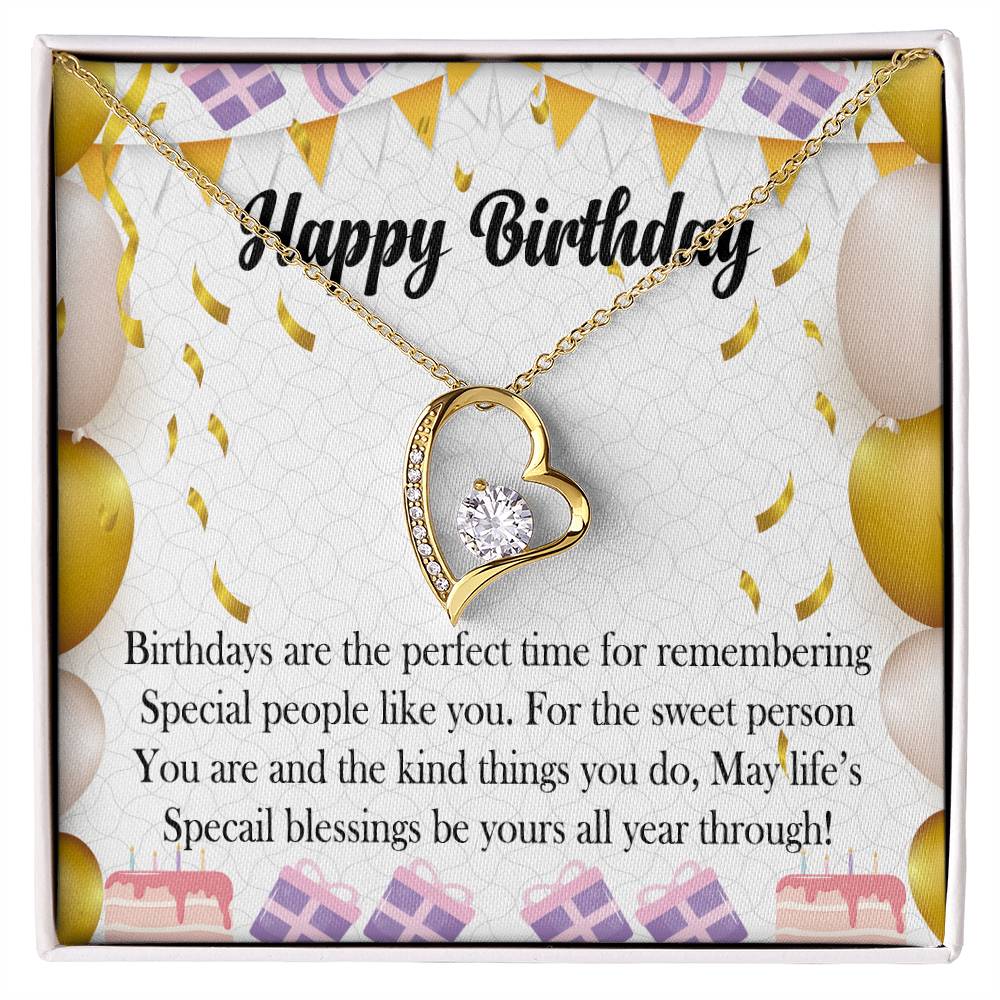 To my speacial one Happy birthday special blessings Gift Necklace Jewelry with a heartfelt durable Message Card