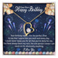 To my mom Happy birthday cannot repay Gift Necklace Jewelry with a heartfelt durable Message Card