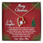 Merry Christmas to My Daughter I_ Gift Necklace Jewelry with heartfelt durable Message Card