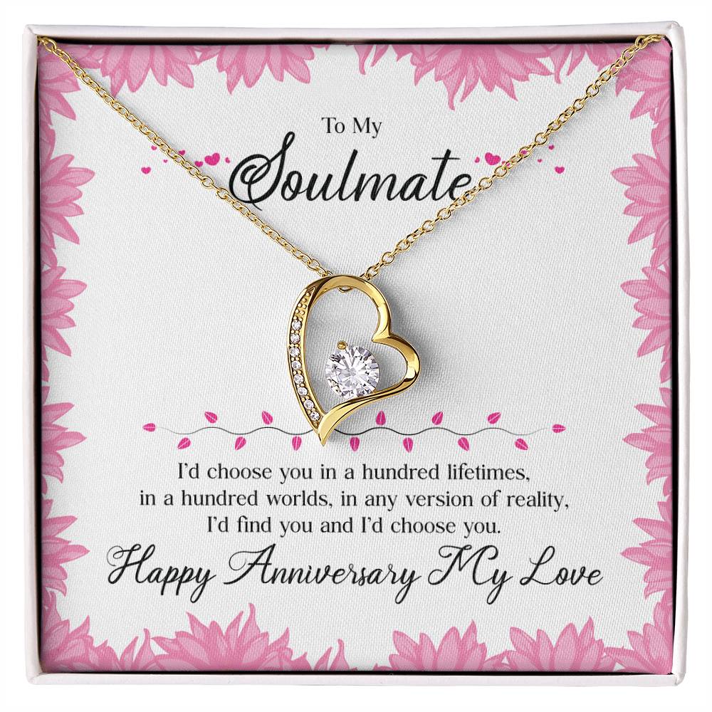 To My Soulmate I_d choose you_ Gift Necklace Jewelry with a heartfelt durable Message Card