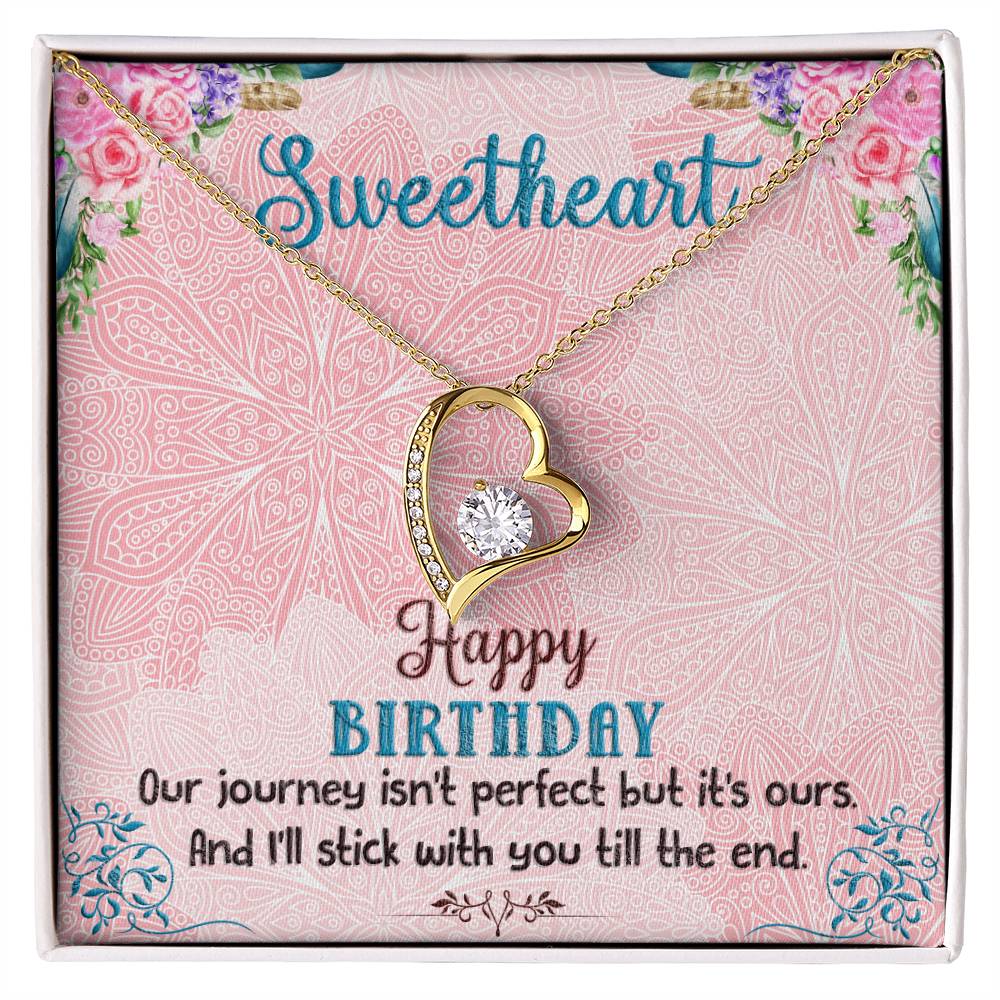 Happy Birthday sweetheart soulmate special one best friend Gift Necklace Jewelry with a heartfelt durable Message Card