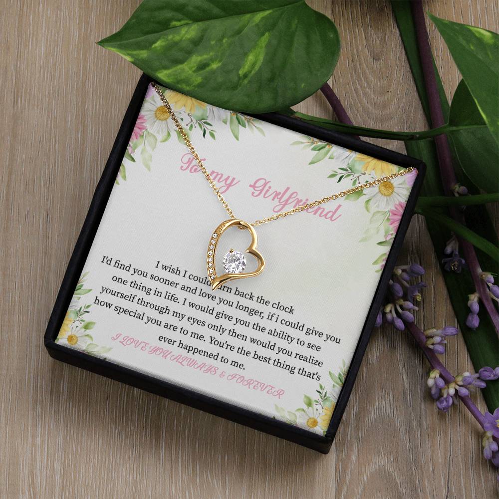To my Girlfriend I wish I_ Gift Necklace Jewelry with a heartfelt durable Message Card