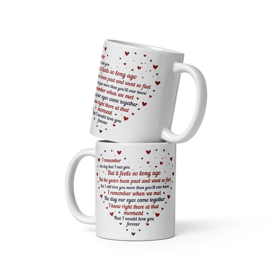 To my Soulmate I remember the day Personalized Mug Gift Customized Mug Gift w Heartfelt Message