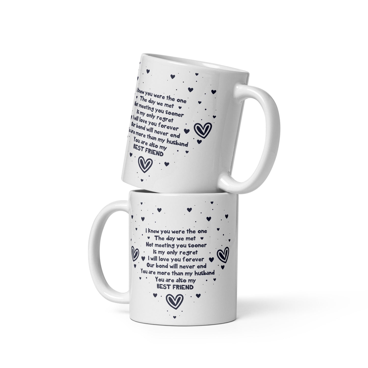 To my Husband my best friend I knew Personalized Mug Gift Customized Mug Gift w Heartfelt Message