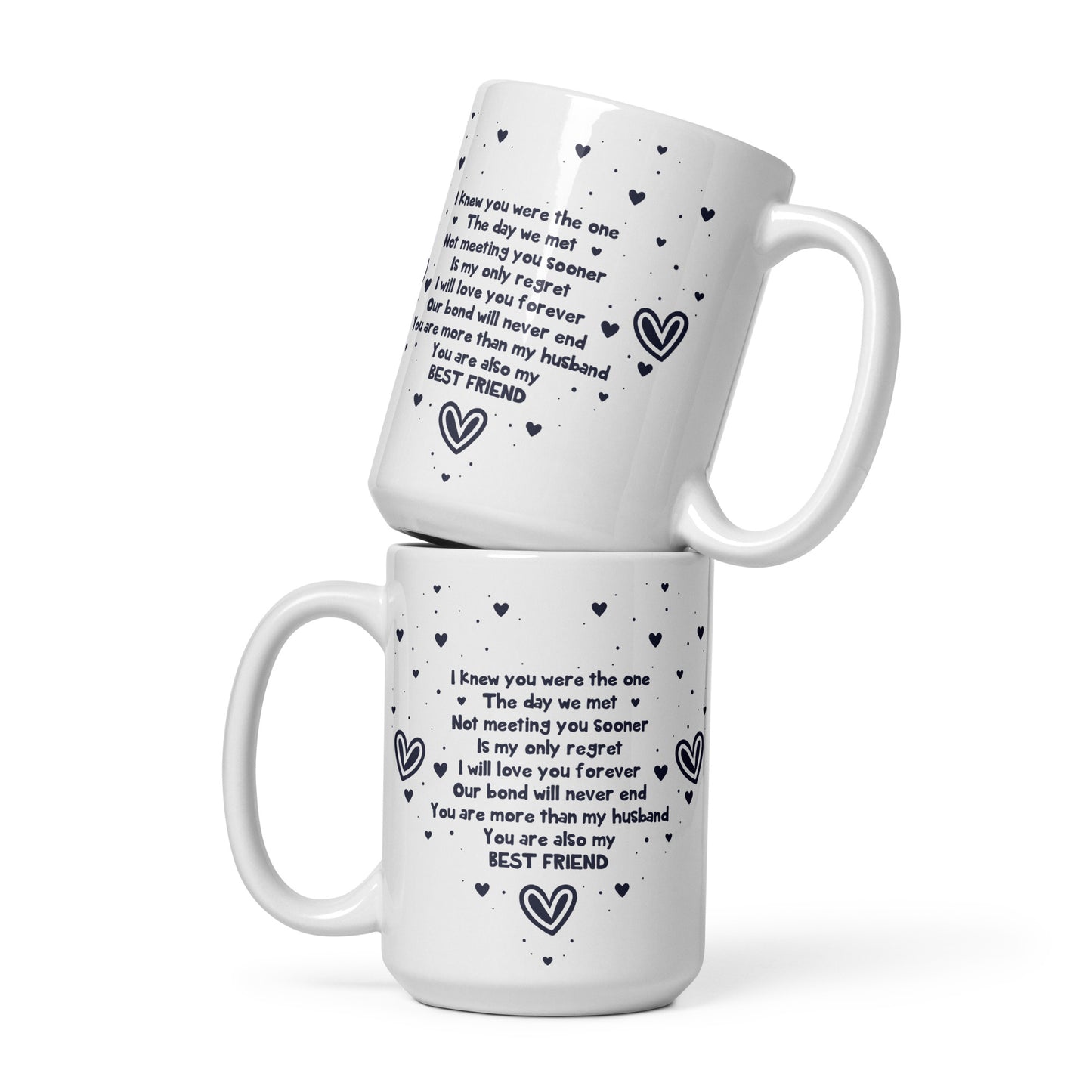 To my Husband my best friend I knew Personalized Mug Gift Customized Mug Gift w Heartfelt Message