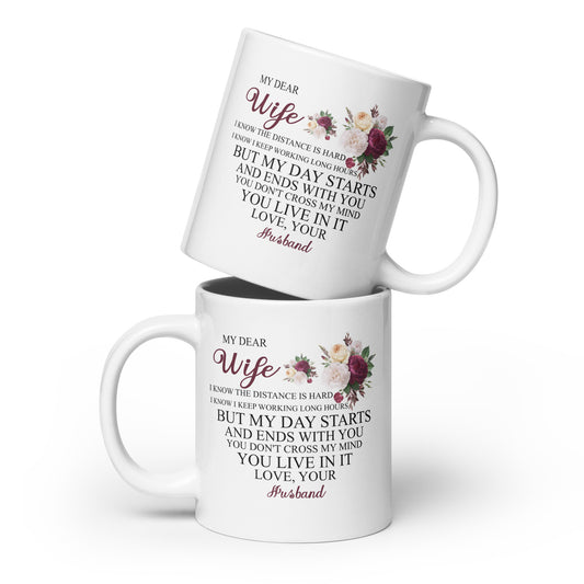 To my Wife Day starts Personalized Mug Gift Customized Mug Gift w Heartfelt Message