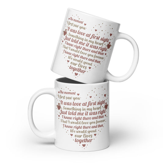 To my Soulmate The moment I first saw_ Personalized Mug Gift Customized Mug Gift w Heartfelt Message