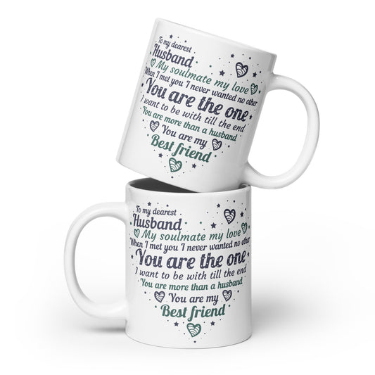 To my dearest Husband__ Personalized Mug Gift Customized Mug Gift w Heartfelt Message