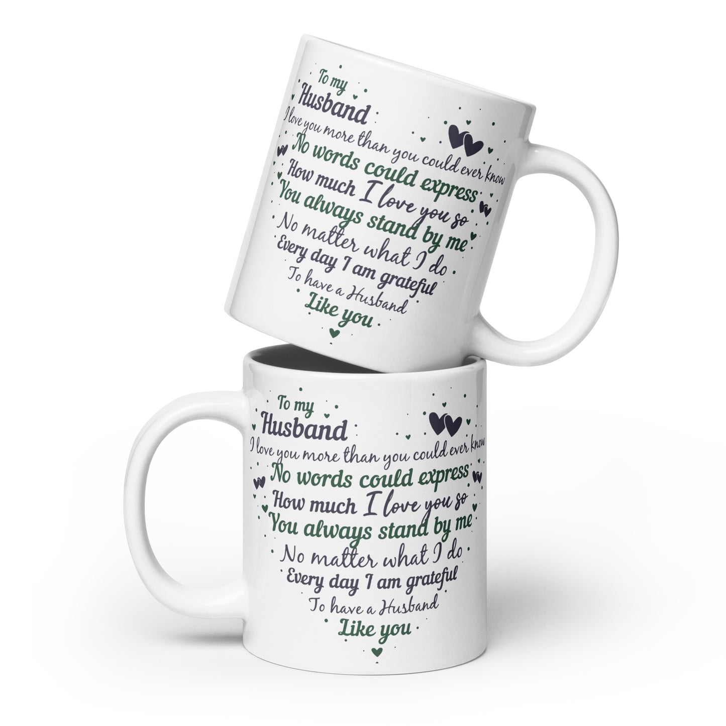 To my Husband I love you_ Personalized Mug Gift Customized Mug Gift w Heartfelt Message