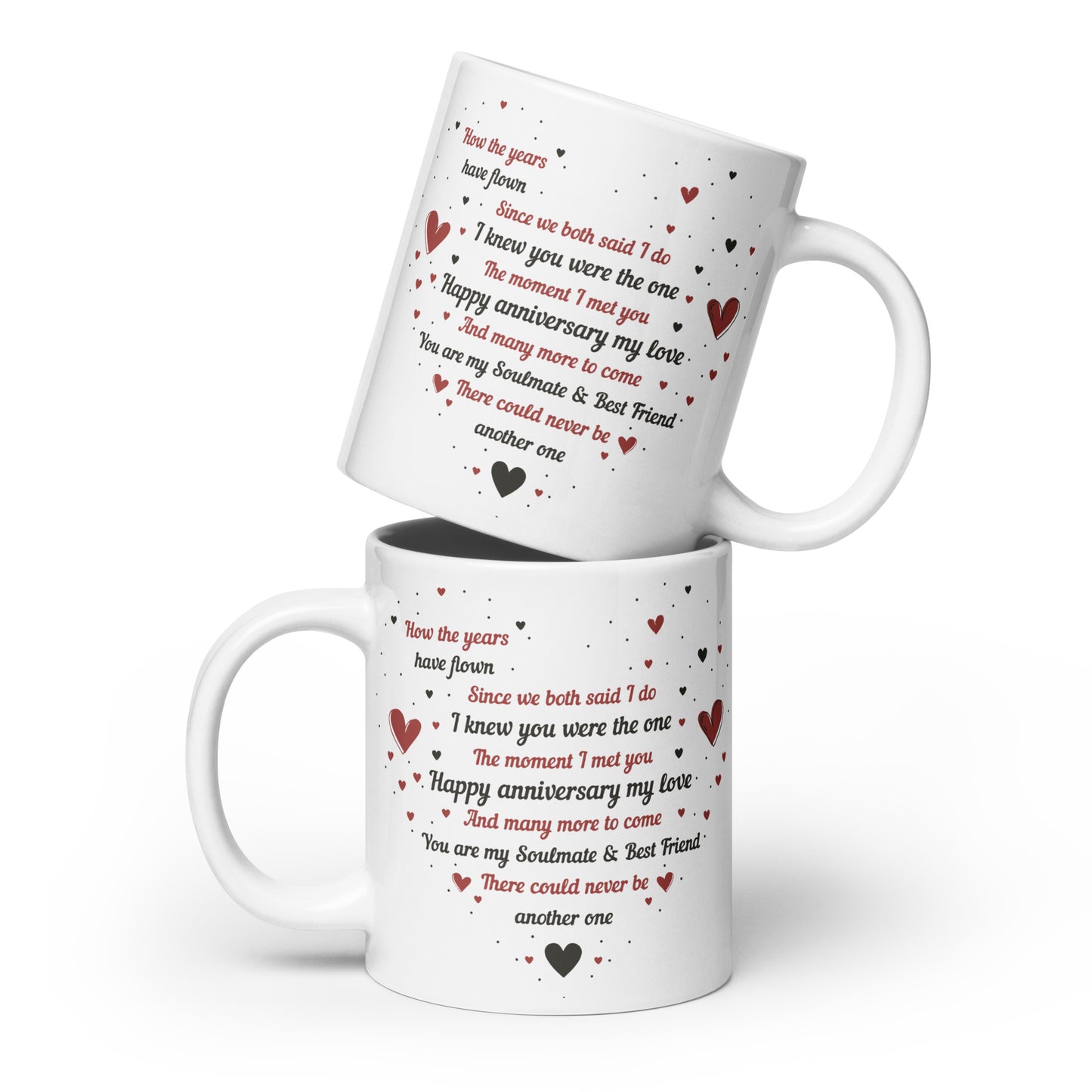 To my Soulmate How the years have Personalized Mug Gift Customized Mug Gift w Heartfelt Message