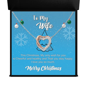 To My Wife This Christmas,_ Twin Flames - Interlocking Hearts Necklace