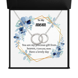 To My mom You are my_ Endless Connection - Interlocking Circles Necklace