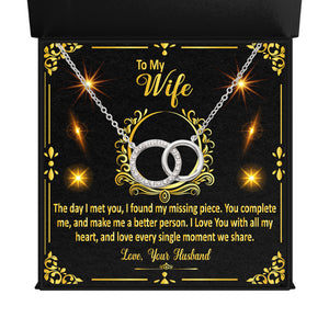 To My Wife The day I_ Endless Connection - Interlocking Circles Necklace