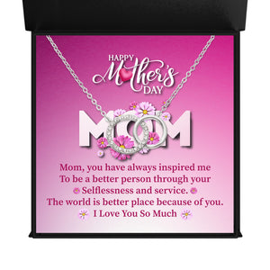 Mother_s DAY MOM Mom, you_ Endless Connection - Interlocking Circles Necklace