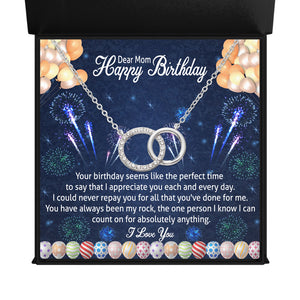 To my mom Happy birthday cannot repay Endless Connection - Interlocking Circles Necklace